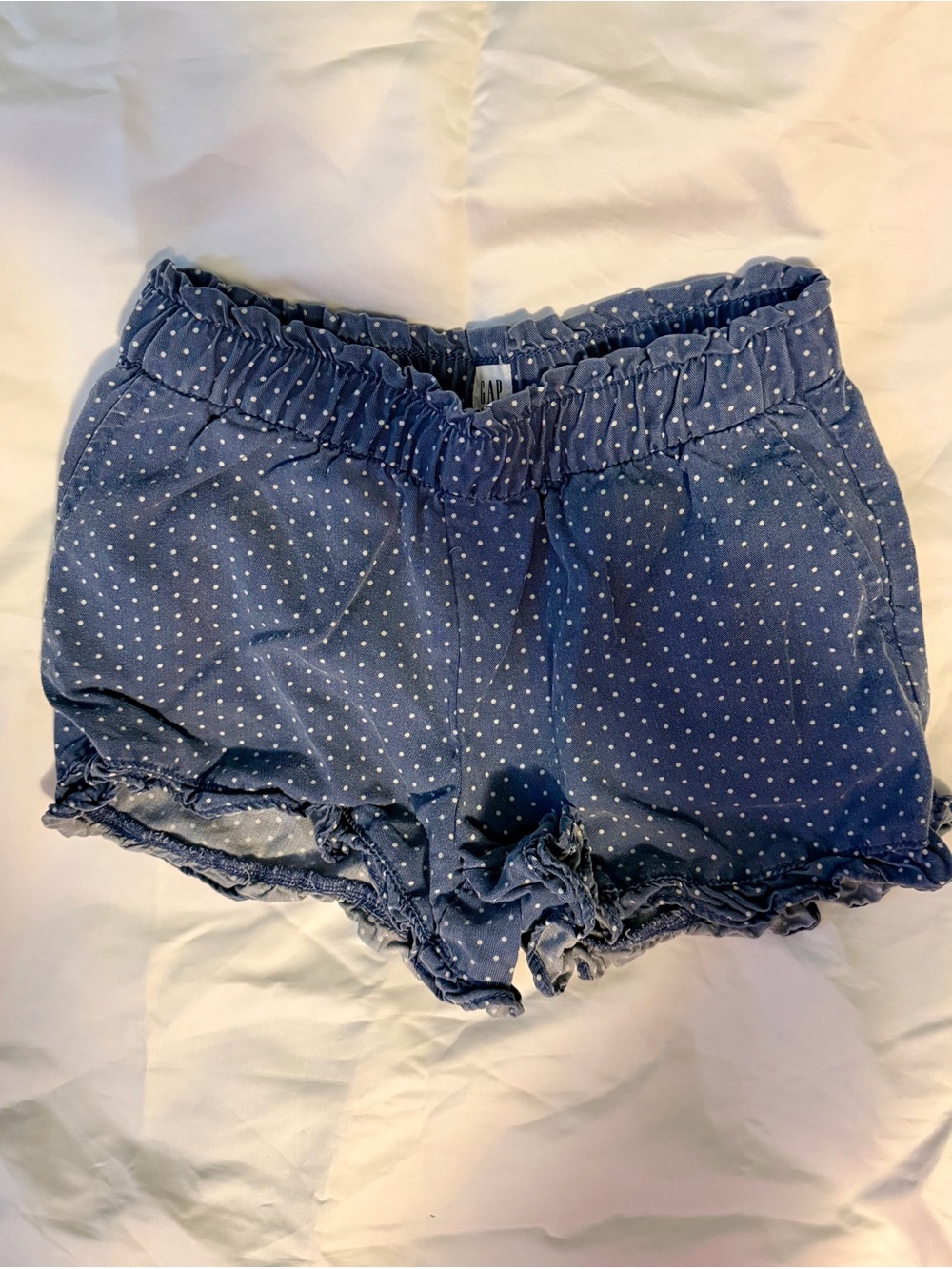 GAP Kids Denim Shorts with Polka Dots